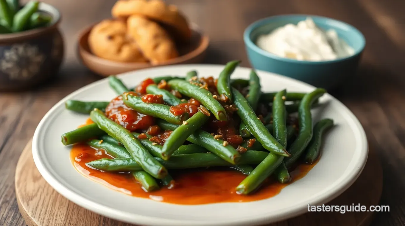 Homemade Green Bean Casserole with Crispy Onions