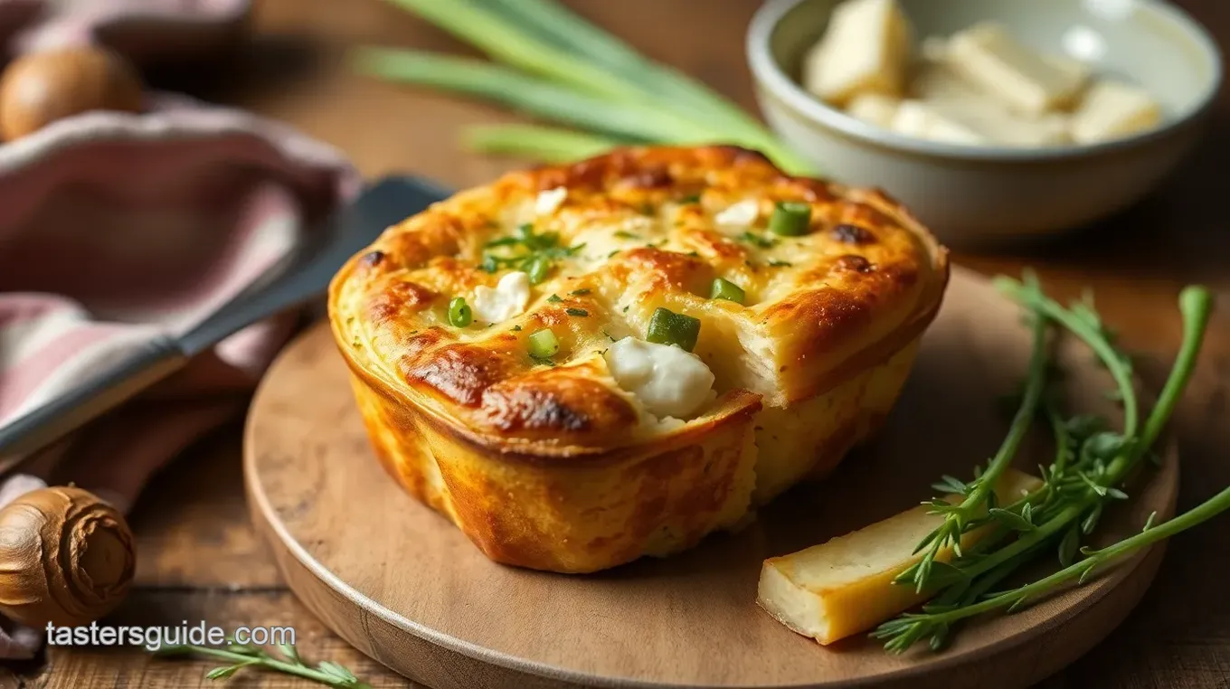 Savory Bread Pudding with Leeks & Cheese