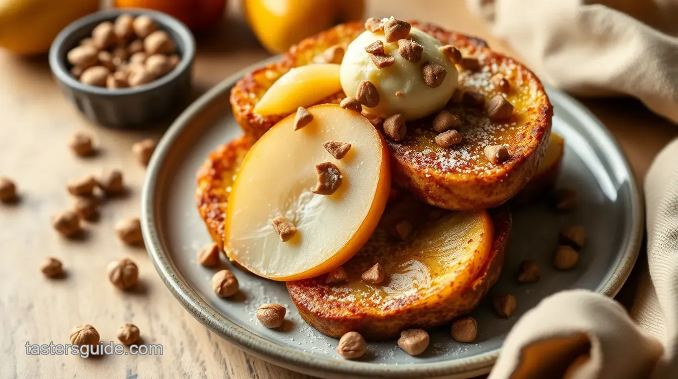 Baked French Toast Pears & Hazelnuts Delight