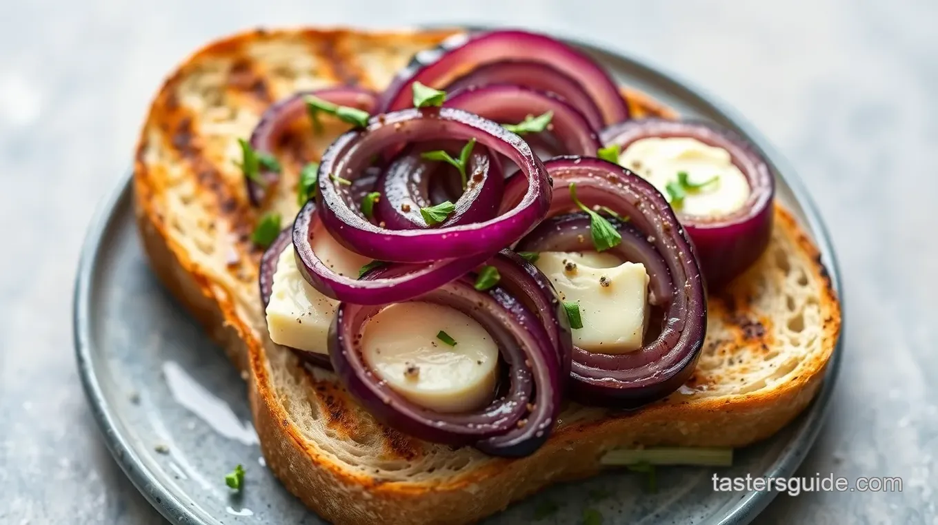 Purple Onion and Chartreuse Sandwich