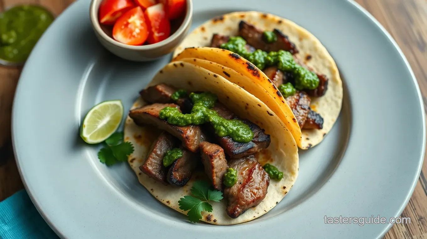 Grilled Steak Tacos with Chimichurri