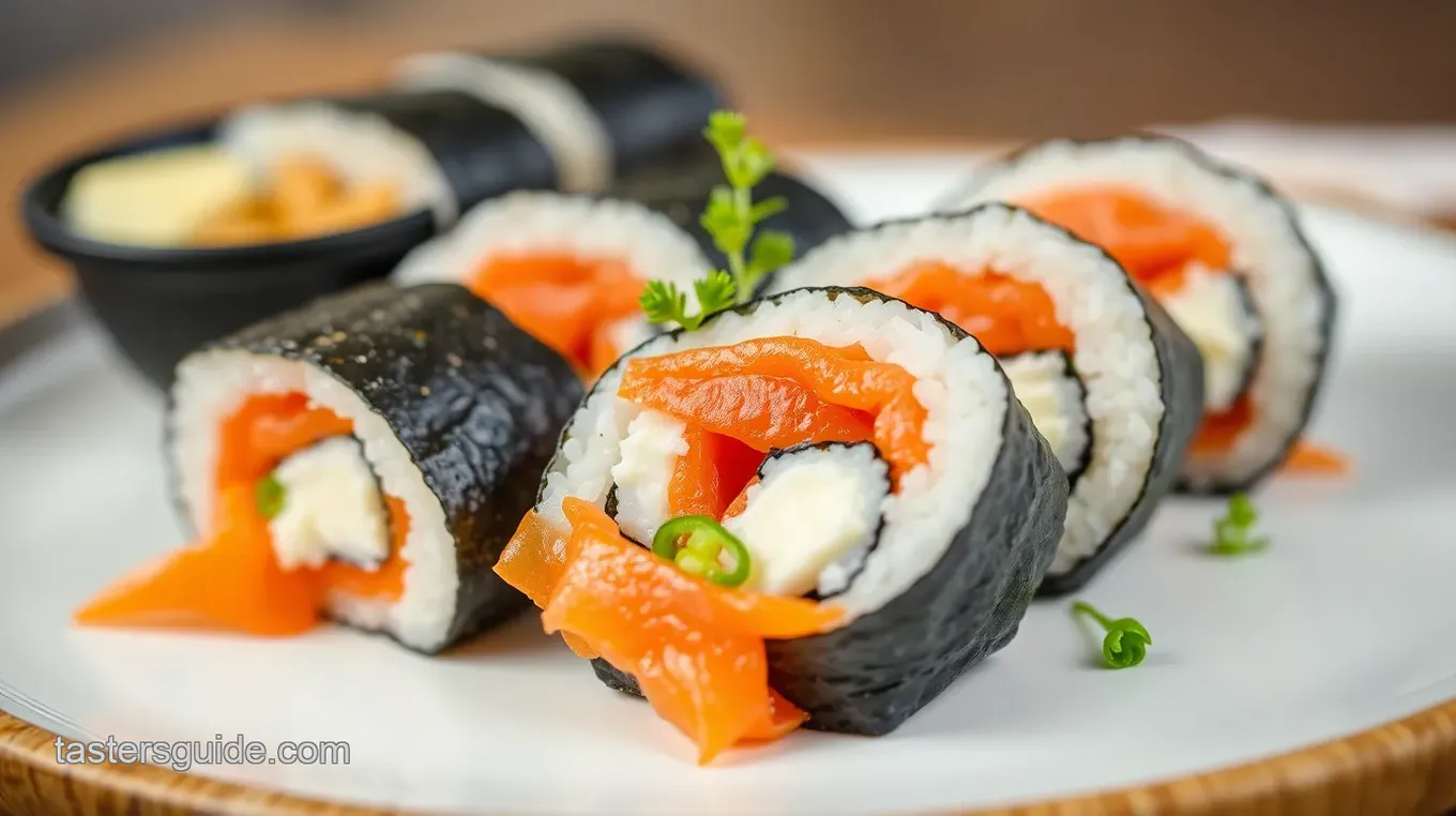 Temaki Salmon with Cream Cheese