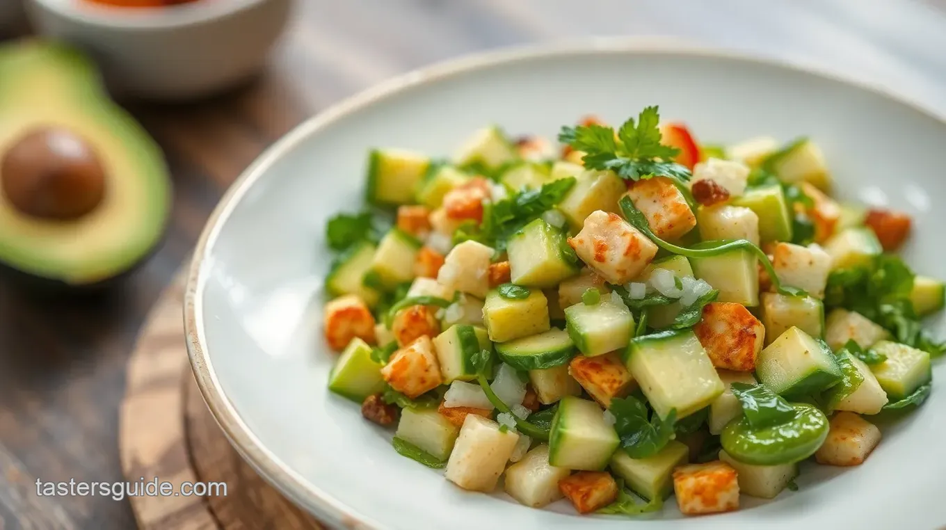 Avocado Yubu Salad with Sesame Dressing