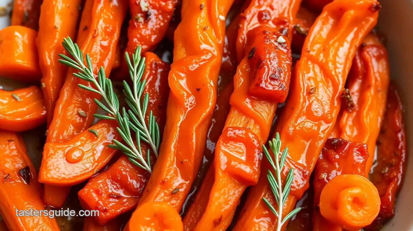 Crinkle-Cut Yellow Carrots with Honey and Thyme Glaze