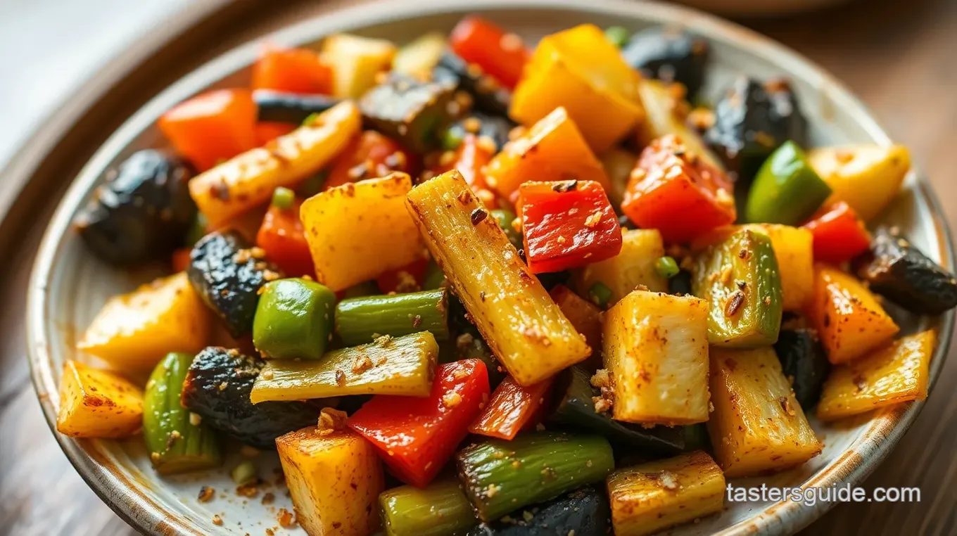 Korean Sprinkle Seasoning Roasted Vegetables