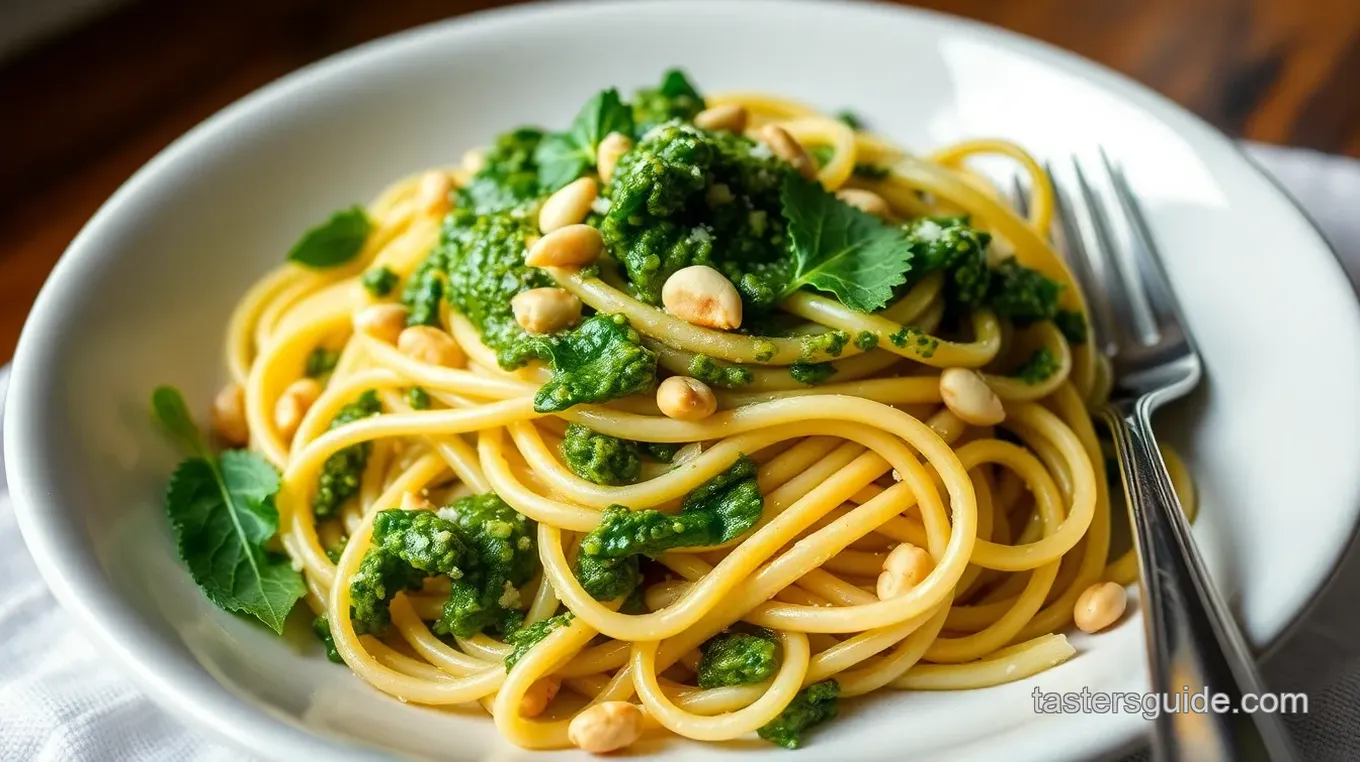 Spring Pasta with Nettle Pesto