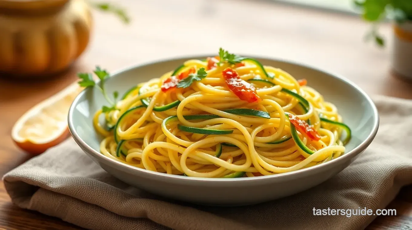 Garlic-Infused Sautéed Zucchini Noodles