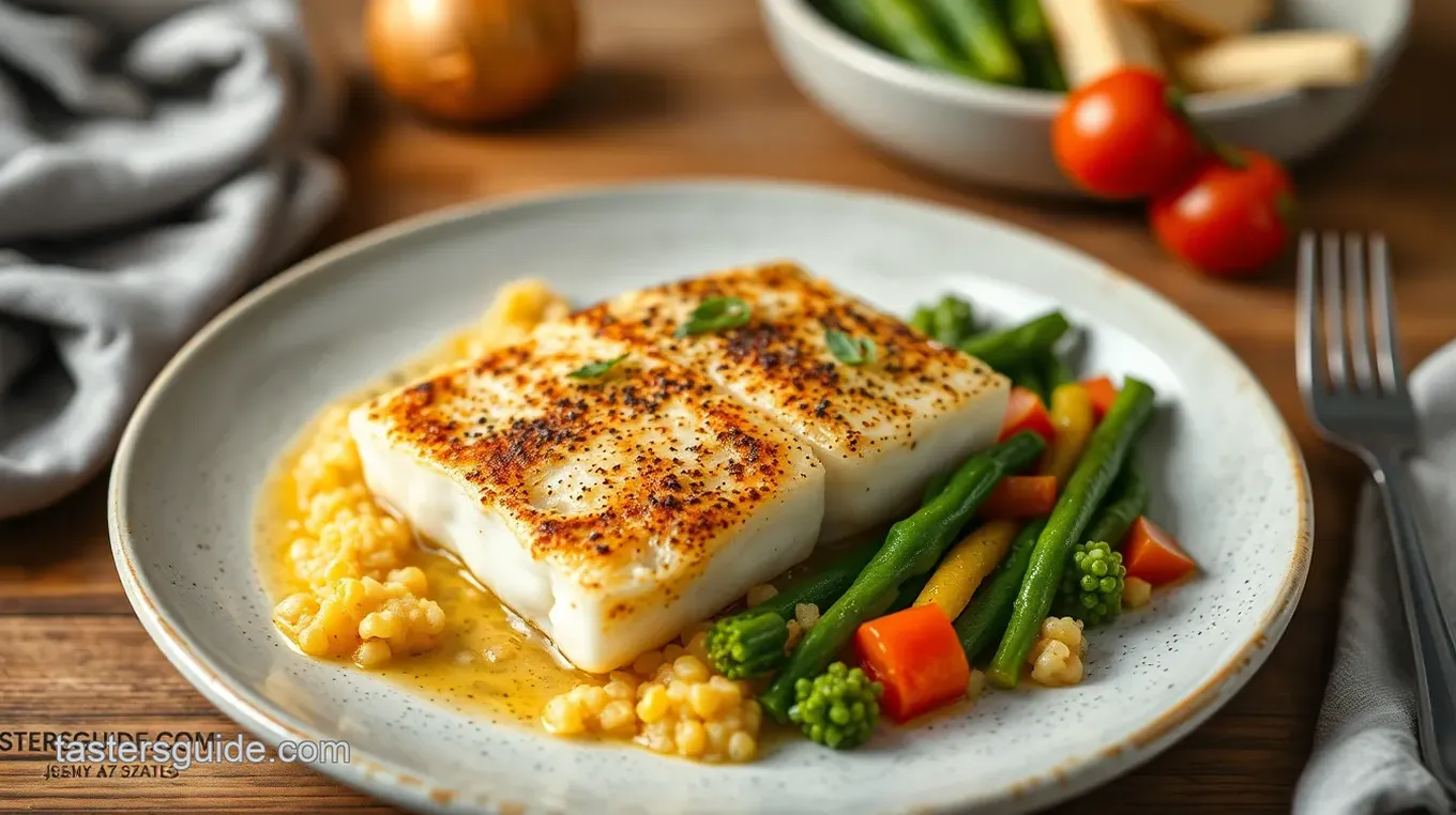 Crispy Cornmeal-Crusted Halibut with Seasonal Veggies