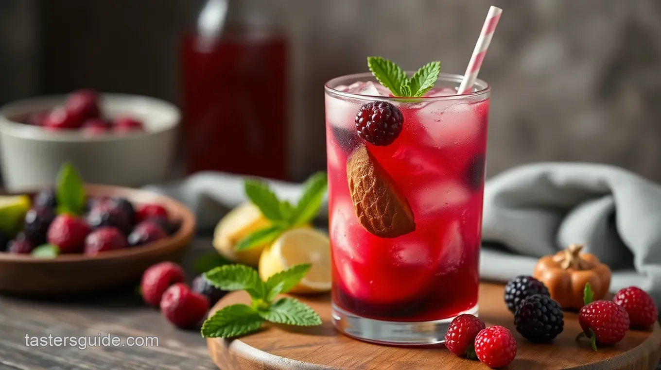 Shaken Huckleberry Mojito Delight