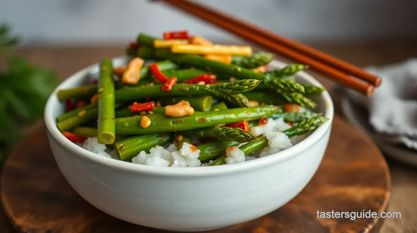 Stir Fry Asparagus with Szechuan Spice