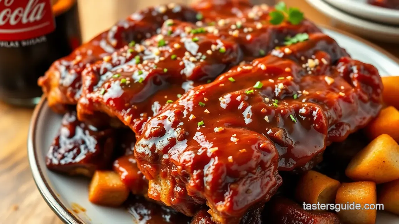 Sweet and Savory Crock Pot Ribs with Coke