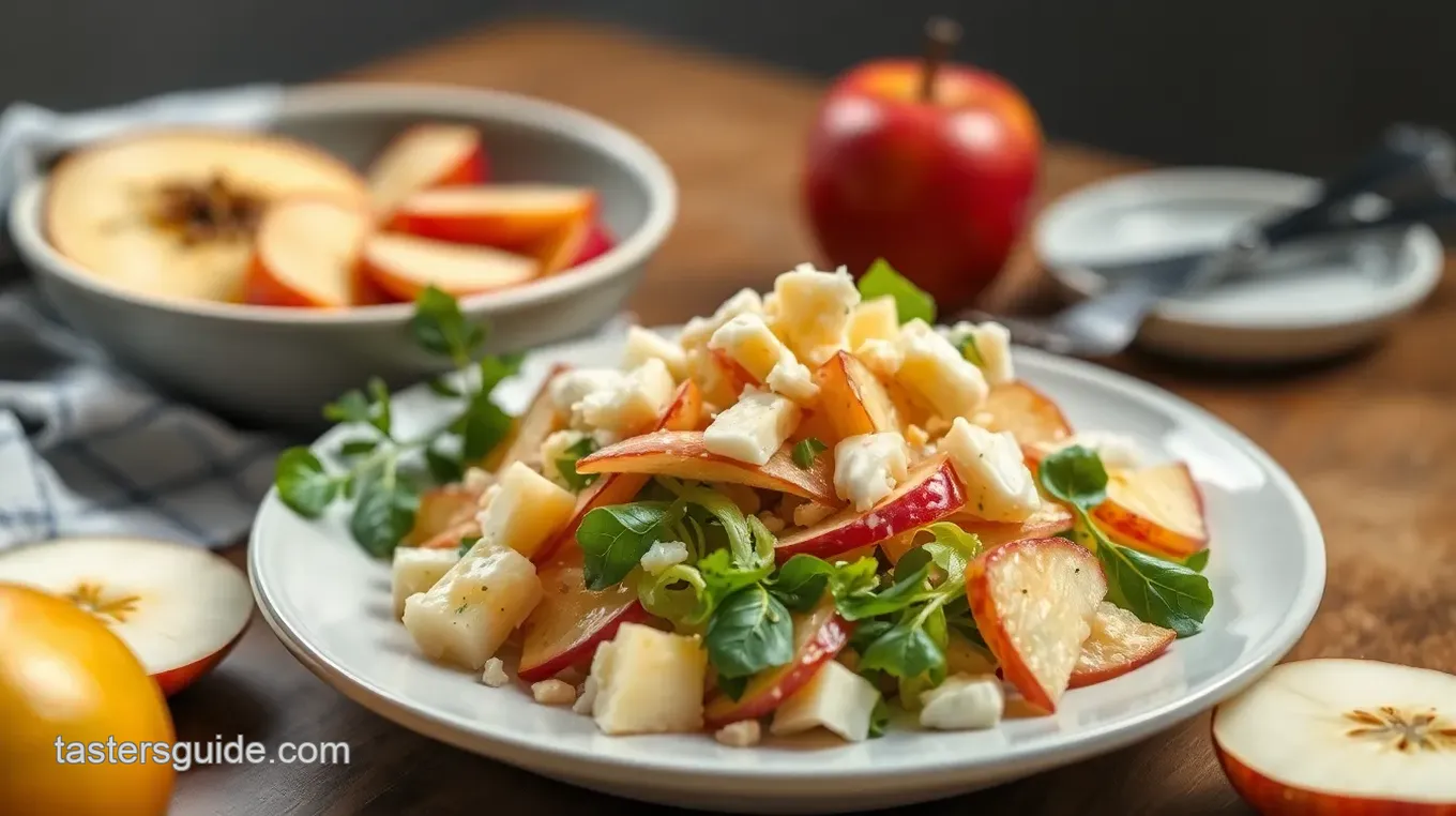 Delicious Tossed Apple Salad with Cheddar