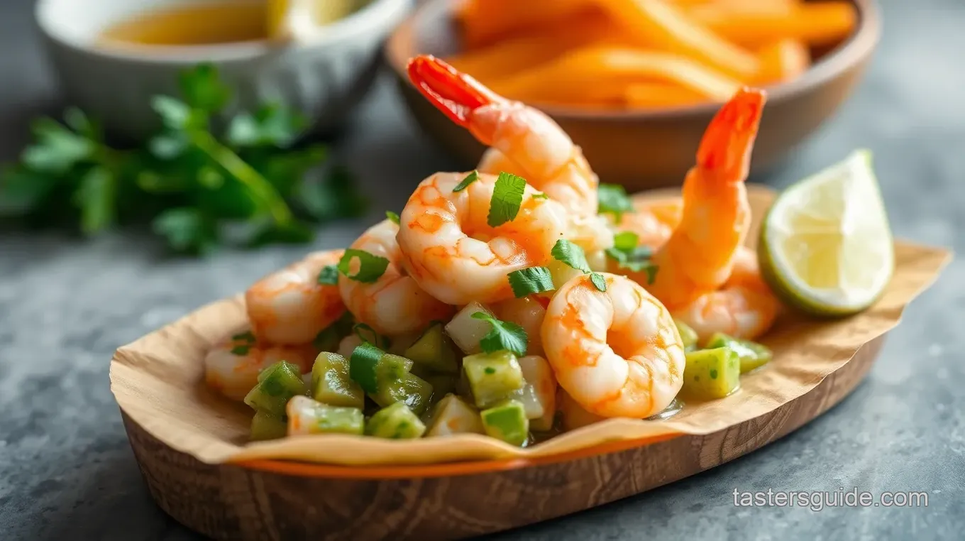 Tossed Shrimp Ceviche Verde - Refreshing Appetizer