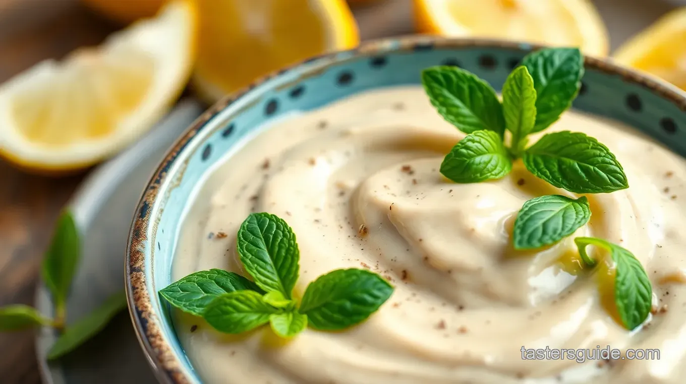 Minty Tahini Sauce for Falafel