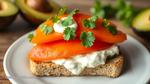 Quick Papaya Sandwich with Creamy Spread