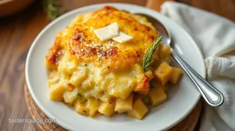 Baked Parsnip Gratin with Gruyère Cheese