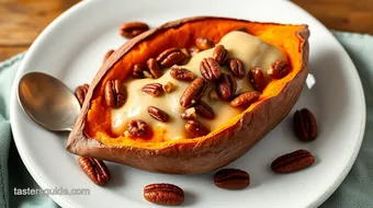 Baked Sweet Potato Creamy Pecan Delight