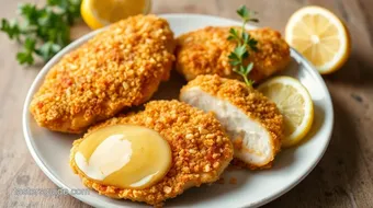 Crispy Lemon Chicken Cutlets with Zesty Sauce