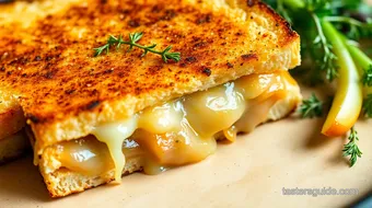 Delicious French Onion Grilled Cheese Sandwich: The Ultimate Comfort Food! recipe card