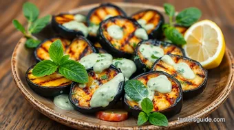 Grilled Eggplant Salad with Mint Dressing