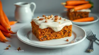 Delicious Moist Carrot Cake Recipe with Cream Cheese Frosting recipe card