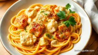 Monterey Chicken Spaghetti: The Ultimate Creamy Comfort Dish! recipe card