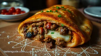 Easy Philly Cheesesteak Stromboli Recipe: A Delicious Family Favorite recipe card