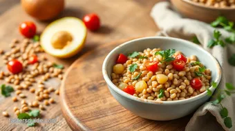 Prepare Lentils for Healthy Tabouli Salad