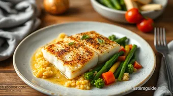 Sear Halibut with Cornmeal & Fresh Veggies