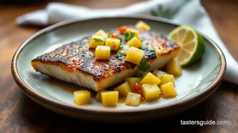 Seared Ono with Sweet Pineapple Salsa