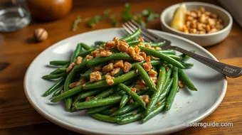 Stovetop Green Beans with Toasted Walnut Vinaigrette