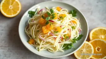 Tossed Kohlrabi Slaw with Zesty Citrus