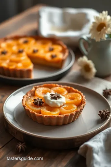 Bake Apricot Tart with Star Anise Delight presentation