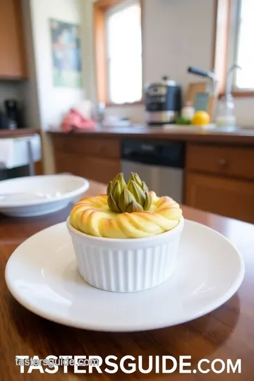 Artichoke Soufflé with Goat Cheese and Thyme steps