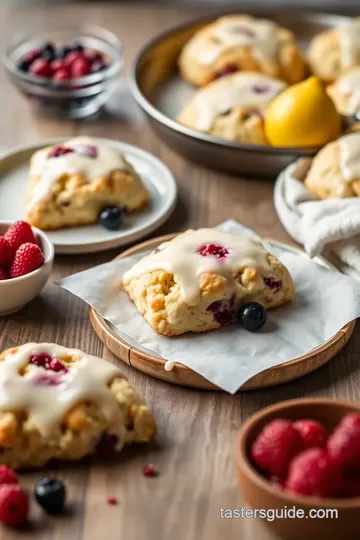 Delightful Berry Scones with Tangy Lemon Glaze steps