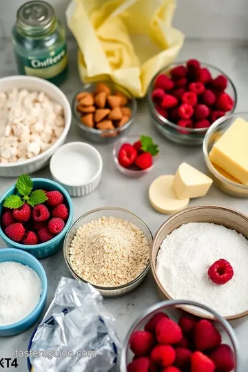 Buckwheat Raspberry Rhubarb Galette ingredients