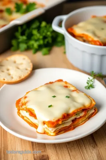 Bake Chicken Lasagna with Creamy Béchamel presentation