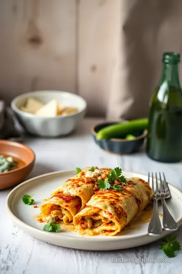 Bake Creamy Poblano Enchiladas presentation