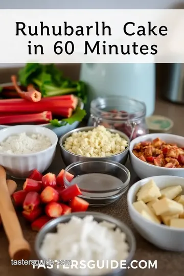 Upside-Down Rhubarb Cake ingredients