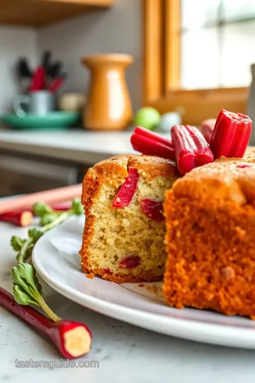 Upside-Down Rhubarb Cake steps