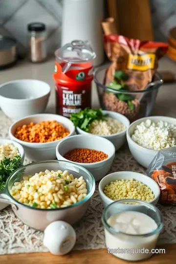 Lentil Meatballs with Indian Coconut Curry Sauce ingredients