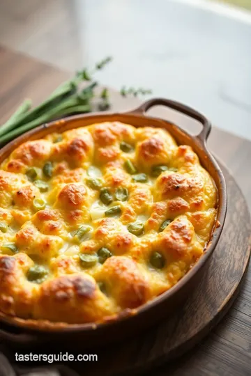 Savory Bread Pudding with Leeks & Cheese presentation