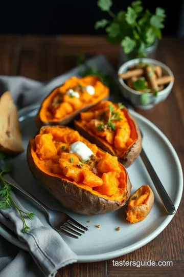 Vegan Sweet Potato Casserole presentation