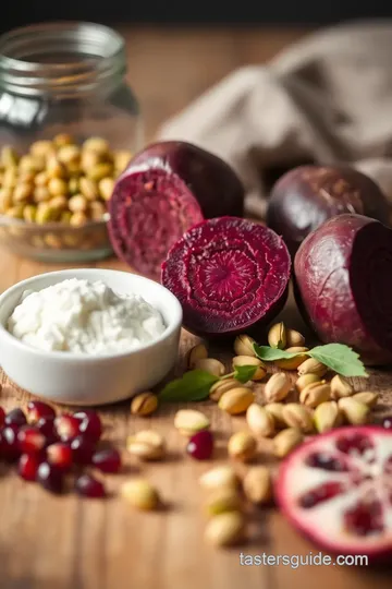 Baked Beets with Pomegranate & Pistachios ingredients