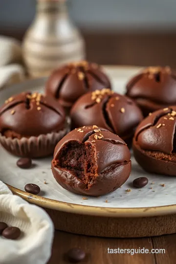 Baked Chocolate Bouchons: Chewy Delights presentation