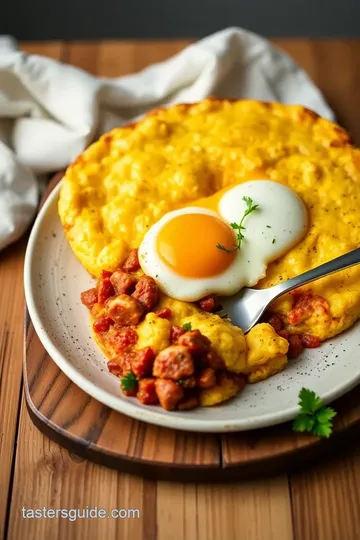 Creamy Polenta Eggs with Chorizo steps