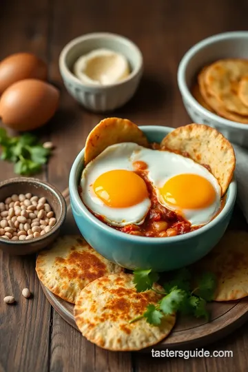 Baked Eggs with Beans & Crispy Tortillas ingredients