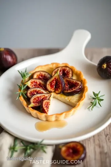 Baked Fig Tart with Rosemary & Honey presentation