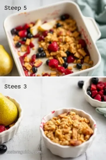 Baked Mini Crumbles with Pears & Berries steps