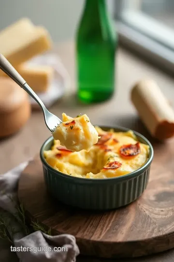 Creamy Baked Parsnip Gratin with Gruyère Cheese presentation